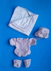 HTF Vtg Cabbage Patch Bean Babies Purple Knit ROMPER BONNET BOOTIES BLANKET BBB