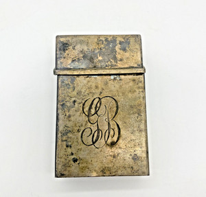 Vintage Sterling Silver Black Starr Gorham Mono Cigarette Box Case