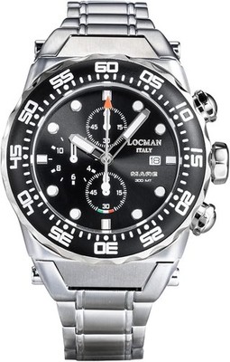 Locman Mare Watch 0560A01A-00BKNKB0 Quartz Chronograph For Men