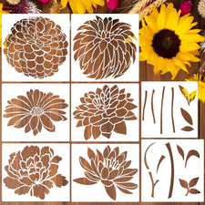 Large Flower Stencils for Walls 14inch Fence Stencil for Outdoor Floral Stencils