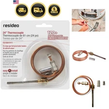 Gas Furnace Thermocouple 24 Inch Replacement for Boilers Water Heaters