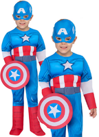 Rubies Deluxe Captain American Marvel Superheld FaschingskostüM Polyester 2-6
