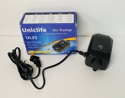 Uniclife UL25 Aquarium Adjustable Air Pump 2L/Minute W For Parts ONLY 