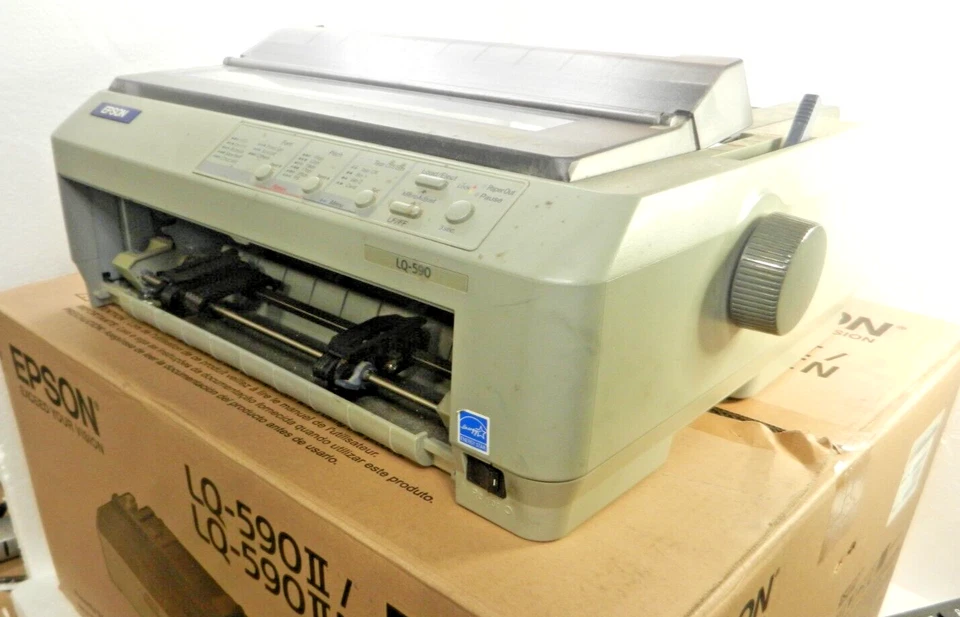 Epson LQ-590 Parallel USB Impact Dot Matrix Printer Tested Works - Image 2 of 4