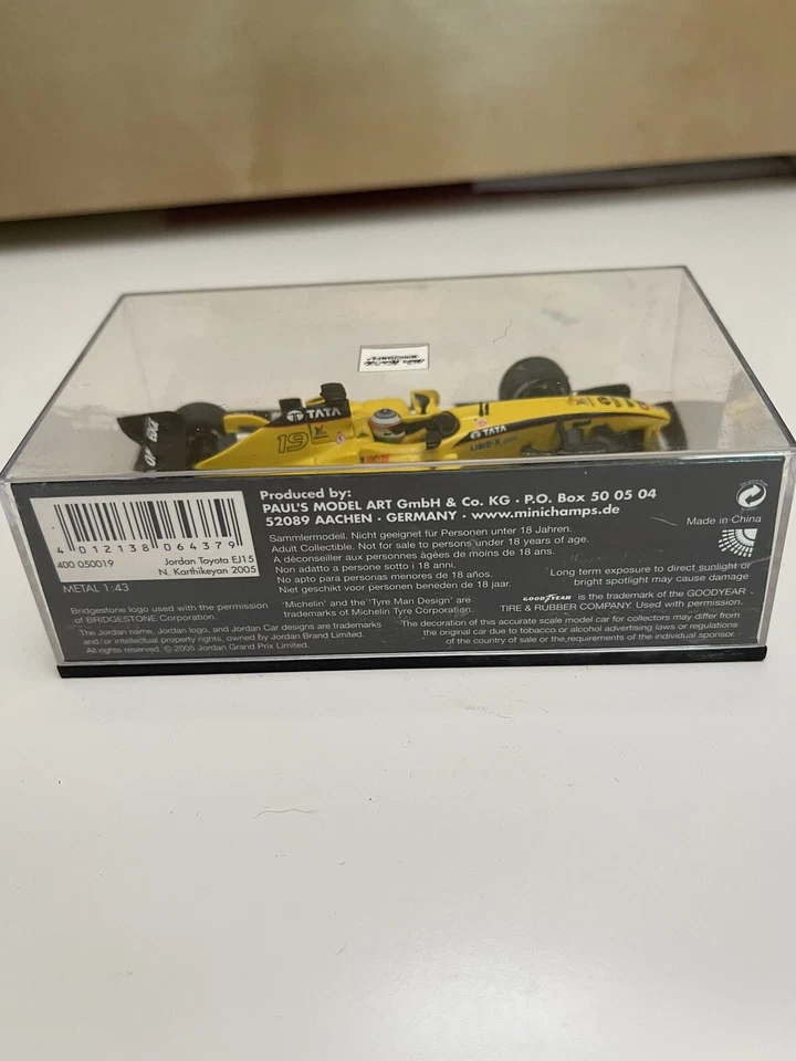 Minichamps Narain Karthikeyan Jordan Toyota EJ15 2005 1/43  - Immagine 4 di 4