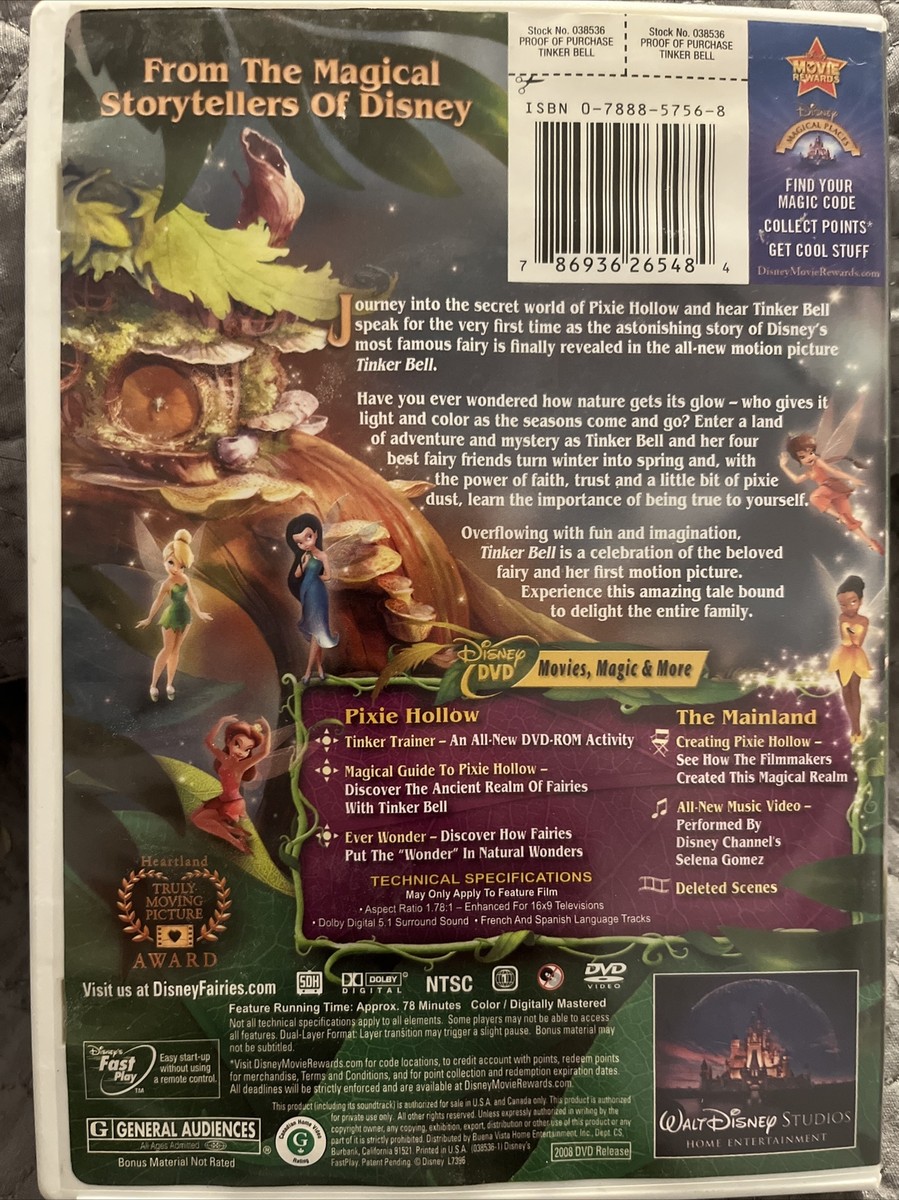 Tinker Bell (DVD, 2008) 786936265484| eBay