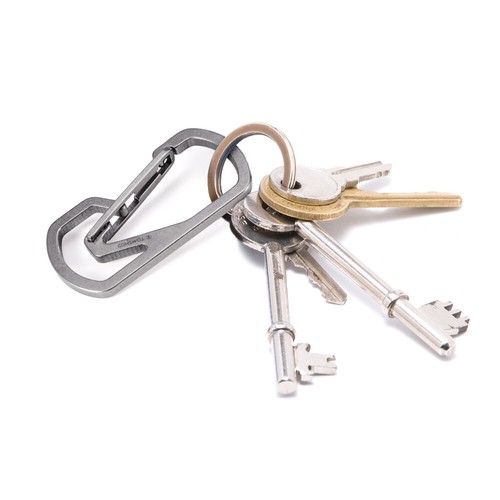 TOMSHOO Titanium Carabiner Key Chain Holder Large capacity Double-loop I7Y6 - Picture 5 of 11