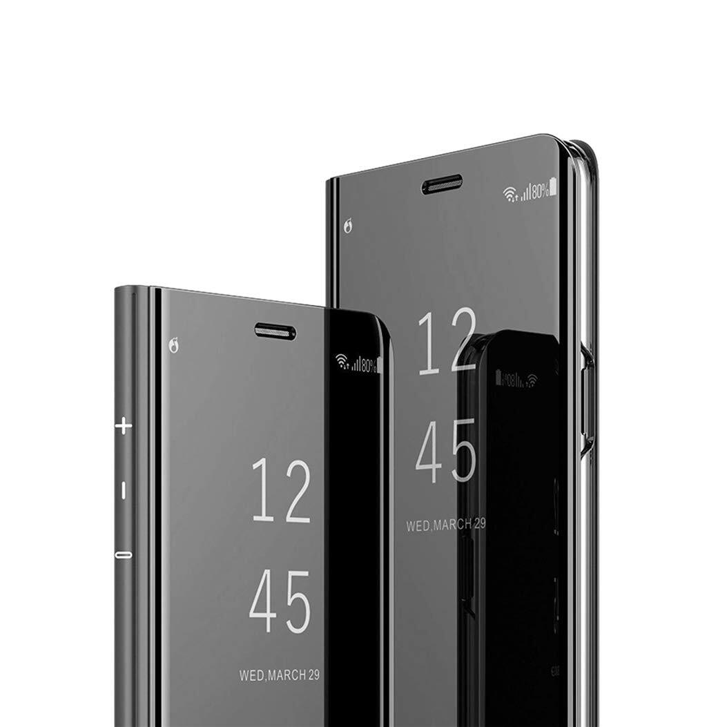 Чехол для Samsung A10 Hülle Clear View Standing Cover Spiegel Handyhülle Schutzhülle Fl...
