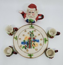 Santa Claus Miniature Resin Tea Set 48439 - C F Enterprises 1995