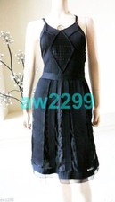 CHANEL 06A $3445 NWT AUTHENTIC EXQUISITE BLACK DRESS 38 6 SM CC LOGO BUTTONS