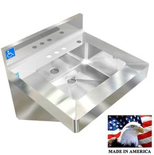 HAND SINK,VANDAL RESISTANT NSF HEAVY DUTY #304 STAINLESS STEEL MADE IN AMERICA