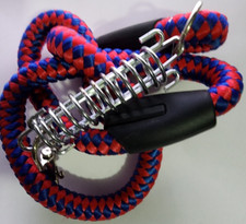 XinWang Braided Custom made Dog Leash Heavy Duty / Shock Absorber 4ft Blue  Red