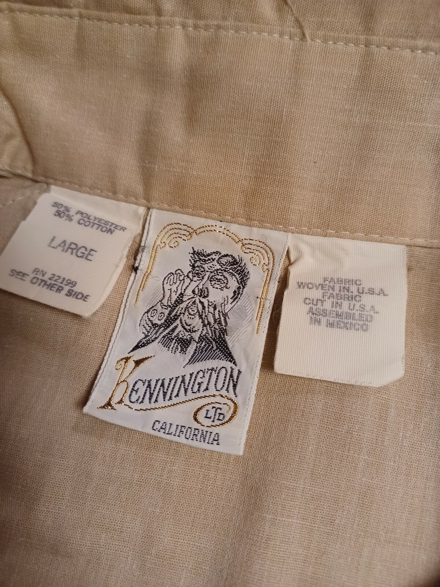 RARE True Vtg 60s 70s Kennington Ltd Mickey Disney Button Snap Up Shirt L Weird! View 4