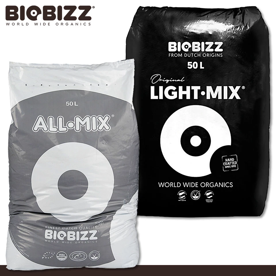 Biobizz 50 L All-Mix o Light-Mix Terriccio per piante biologico con perlite