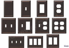 Oil Rubbed Bronze Wall Switch Plate Outlet Cover Toggle Rocker GFI Metal