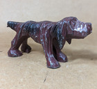 Vtg Blood Hound Wrinkly Retriever Position Metal Carved Look Dog Figurine Statue