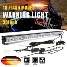30" Rear Chase LED Light Bar Turn Brake Reverse For Offroad ATV UTV Polaris RZR