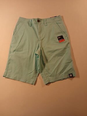 Urban Pipeline Super Flex Chino Short Mens 28 Blue Flat Front Light Wash SZ N131