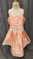 Speechless Kids Girls Peach  Cream A-Line Dress Sz 8 Party Wedding Occasion