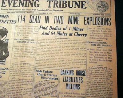 PRIMERO Las Animas Co. Colorado Coal Mine EXPLOSION Disaster 1910 Old Newspaper