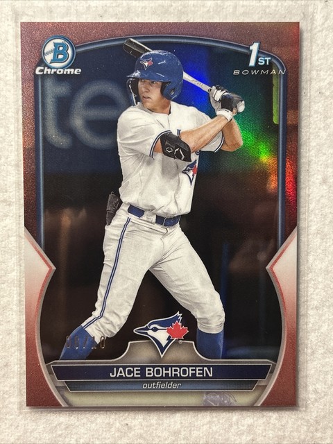 2023 Bowman Chrome Draft Jace Bohrofen Rose Gold 1st Bowman Refractor 06/10