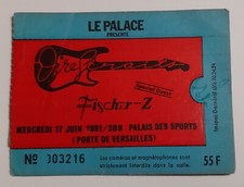 ticket billet used place concert DIRE STRAITS 1981 PARIS + FISCHER Z