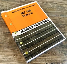 Massey Ferguson Mf 165 Tractor Service Manual Technical Repair Shop Workshop