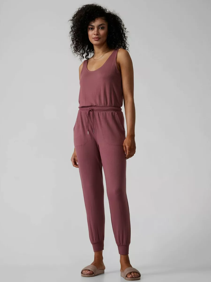 NWT Athleta Balance Jumpsuit, Tawny Rose SIZE L #988523 W701