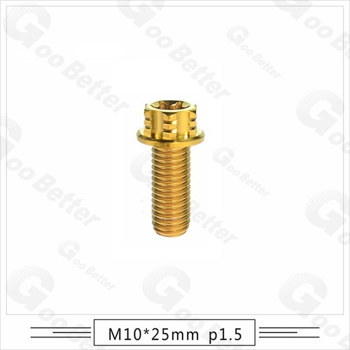 M10 Titan Flanschkopf T50 Torx Schraube Doppelantrieb Gold 1,25/1,5 mm Gewinde - Bild 9 von 30