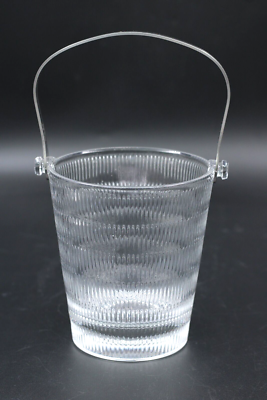 WMF Vintage Eiswürfelbehälter Eiskübel Eiseimer aus Glas & Edelstahl Mid Century