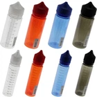 Empty Bottles 4 Colours with Scale 60ml & 120ml Liquid Bottle Flask PET