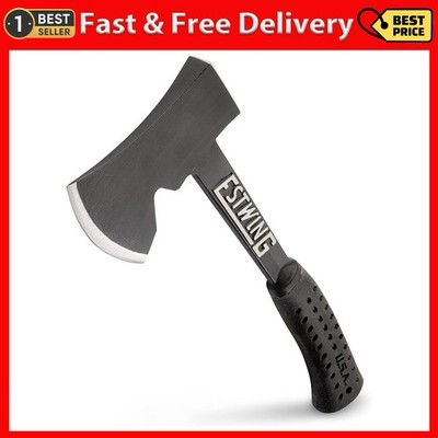 Estwing Camper's Axe - 14'' Hatchet with Forged Steel Construction & Shock Grip -
