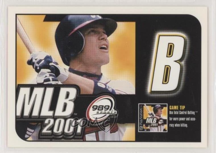 2000 Upper Deck MVP MLB 2001 Sweepstakes/Game Tips Chipper Jones #B HOF m5x