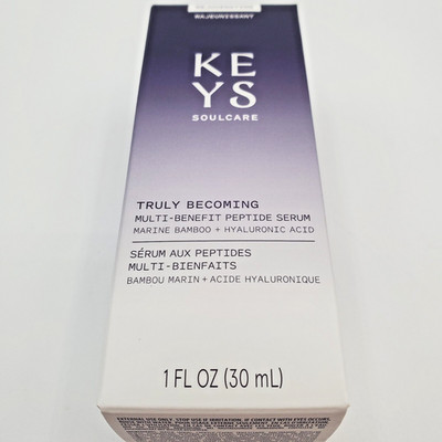 Keys Soulcare Truly Becoming Multi Benefit Peptide Serum 1oz Marine Bamboo HA