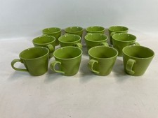 Churchill Art De Cuisine Green Ceramic Coffee Mugs Set of 14 Durable Mugs