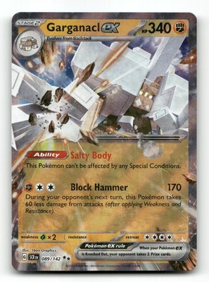 Garganacl ex 89/142 - Stellar Crown - Pokemon Card NM/M