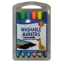 Meenller 12 Count Washable Markers Set with C...