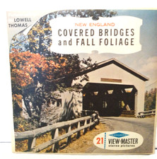 View Master NEW ENGLAND COVERED BRIDGES FALL FOLIAGE 3 Reel Set VTG A611 Sawyers