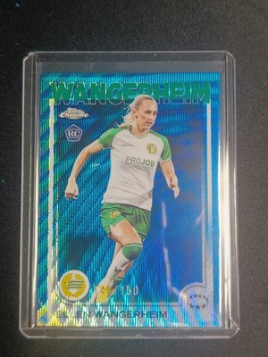 2024-25 Topps Chrome Women's UEFA #34 Ellen Wangerheim Blue Wave RC #/150