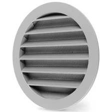 calimaero® WSGG 6" Inch Gray Round Metal Air Vent Grill Cover Flat Louver w