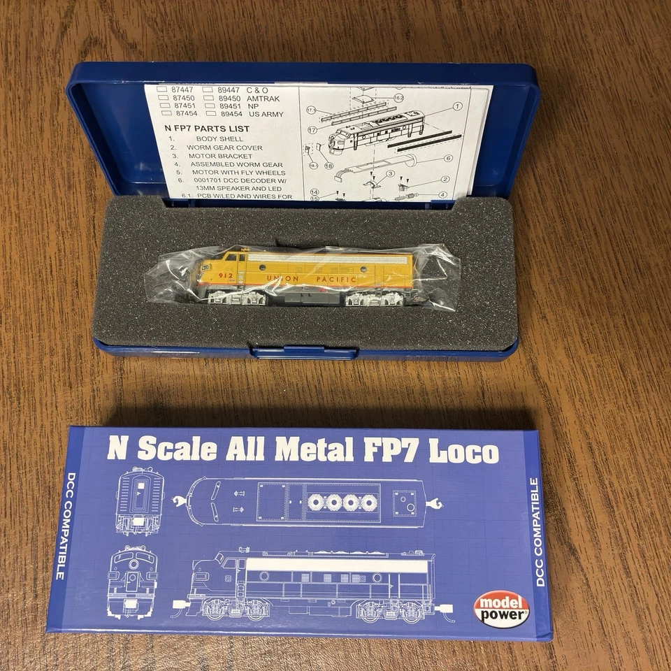 ALL METAL Union Pacific FP7 LOCOMOTIVE, N SCALE, Model Power, Diesel Engine NEW - Image 2 of 4