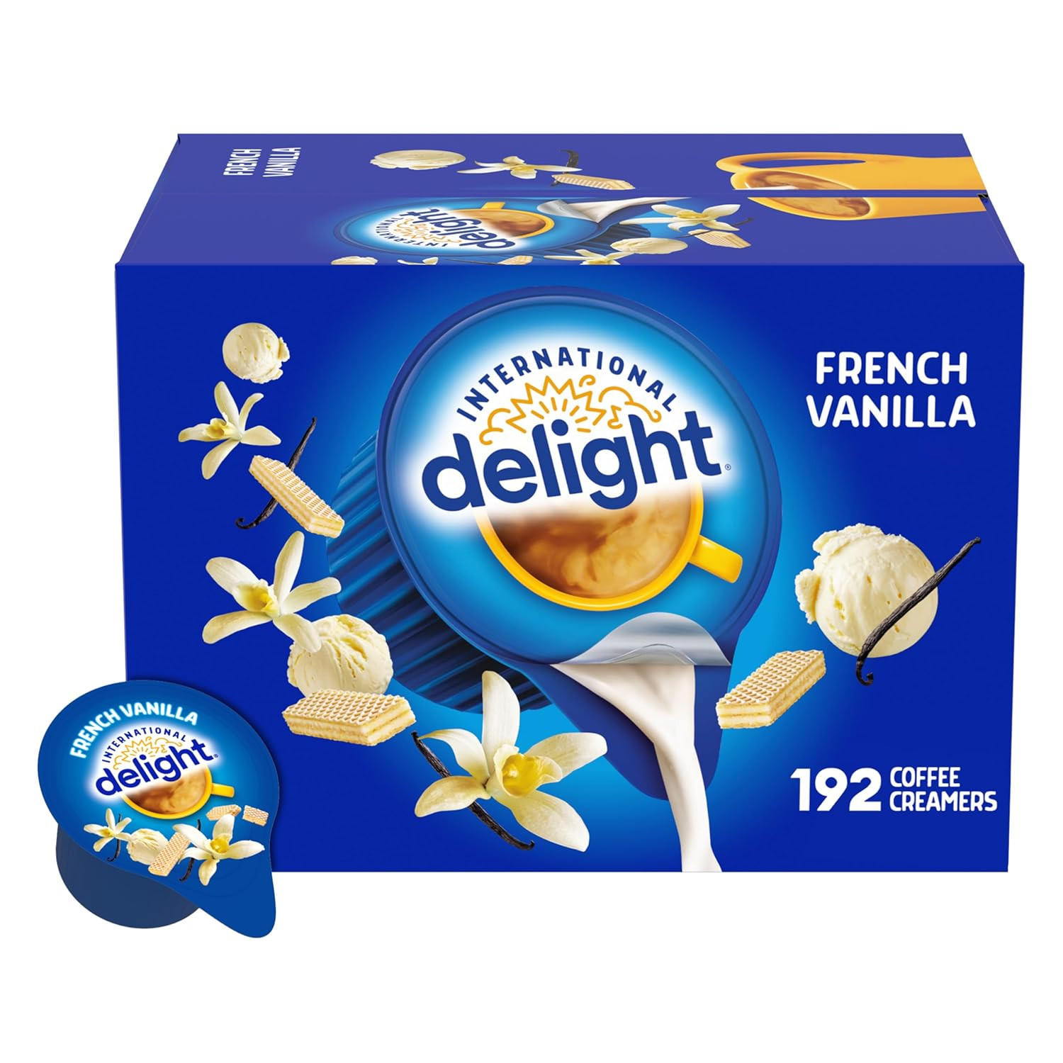 International Delight, French Vanilla, Single-Serve Coffee Creamers, 192 Count (