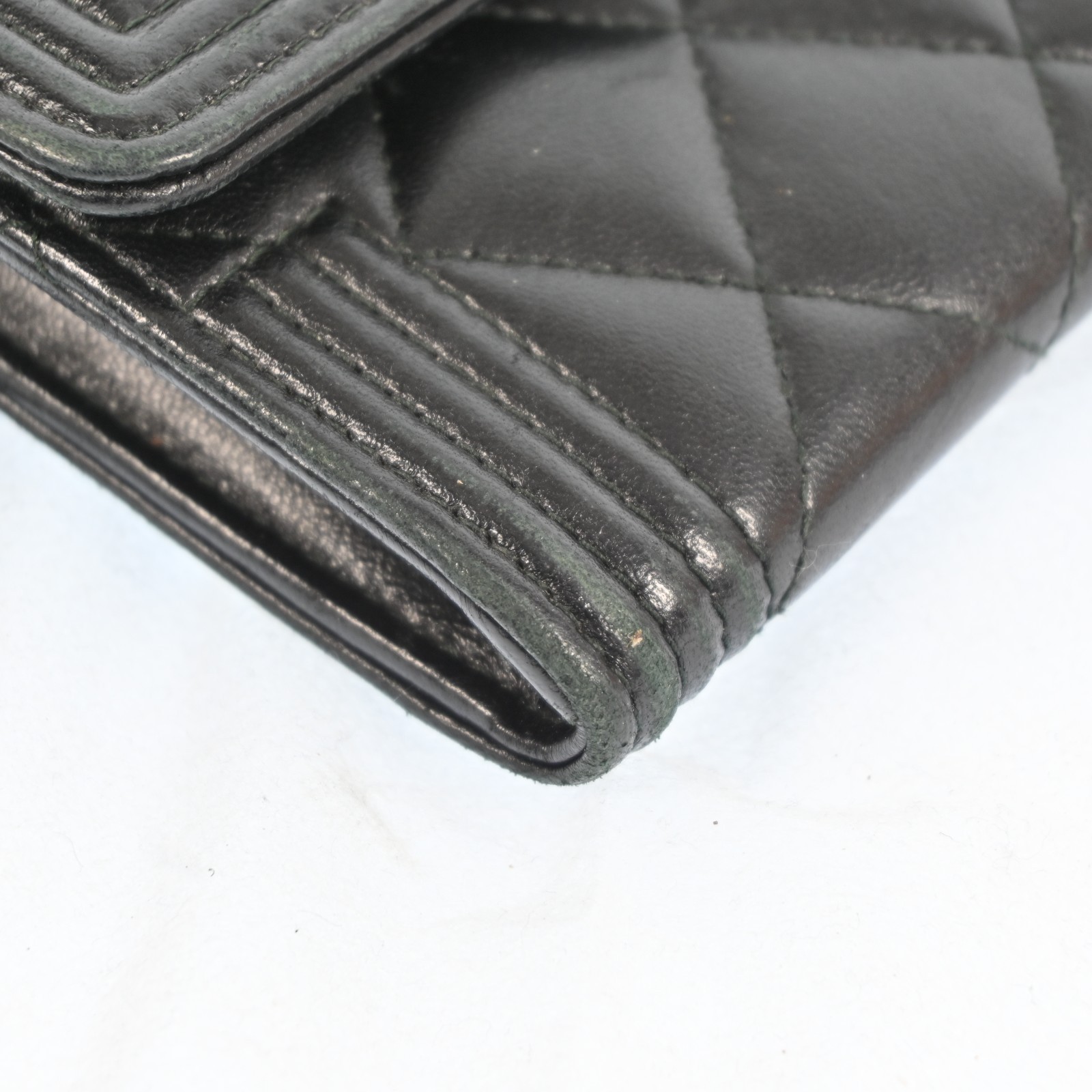 AUTH CHANEL Boy Wallet Coco Mark purse Black Spain P894RT802 thumbnail 7