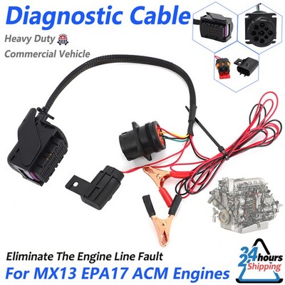 Diagnostic Cable Quickly For Paccar MX13 EPA17 ACM Heavy Duty Commercial Vehicle