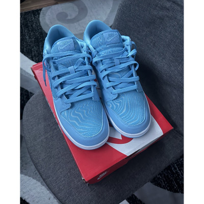 Nike Blue Low Top Lace Up Abstract Skateboarding Athletic Sneakers