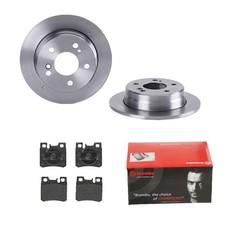 BREMBO BREMSSCHEIBEN Ø258MM + BREMSBELÄGE HINTEN FÜR MERCEDES-BENZ 124 E-KLASSE 
