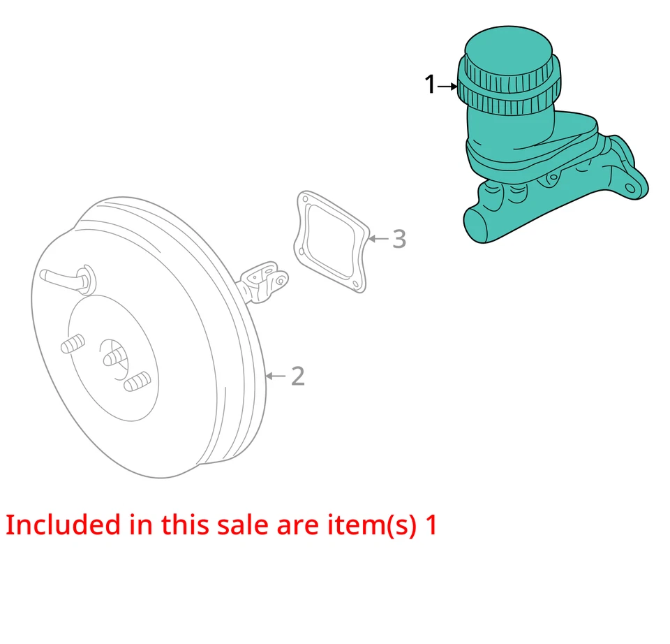 Главный цилиндр тормоза 2001 Mitsubishi Galant от оригинального производителя 84 000 миль - LKQ295237721 - Изображение 4 из 4