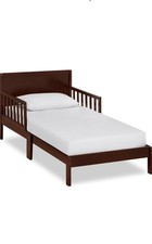 Dream On Me Brookside Toddler Bed, Low Floor Wooden Bed, Side Safety Bed