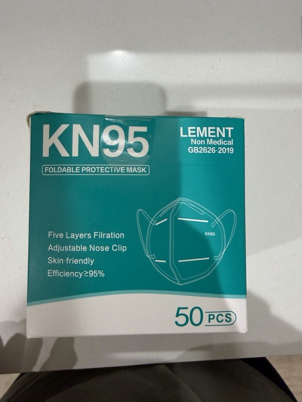 LEMENT KN95 Face Masks,50 Pack Breathable Cup Dust Disposable Masks For Adult