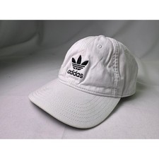 Adidas Originals White Trefoil Logo Adjustable Dad Hat Baseball Cap OSFW